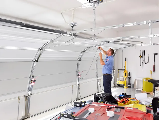 Garage door cable repair service by Orange Garage Door Repair in Orange