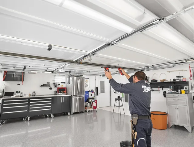 Overhead garage door repair service by Orange Garage Door Repair in Orange